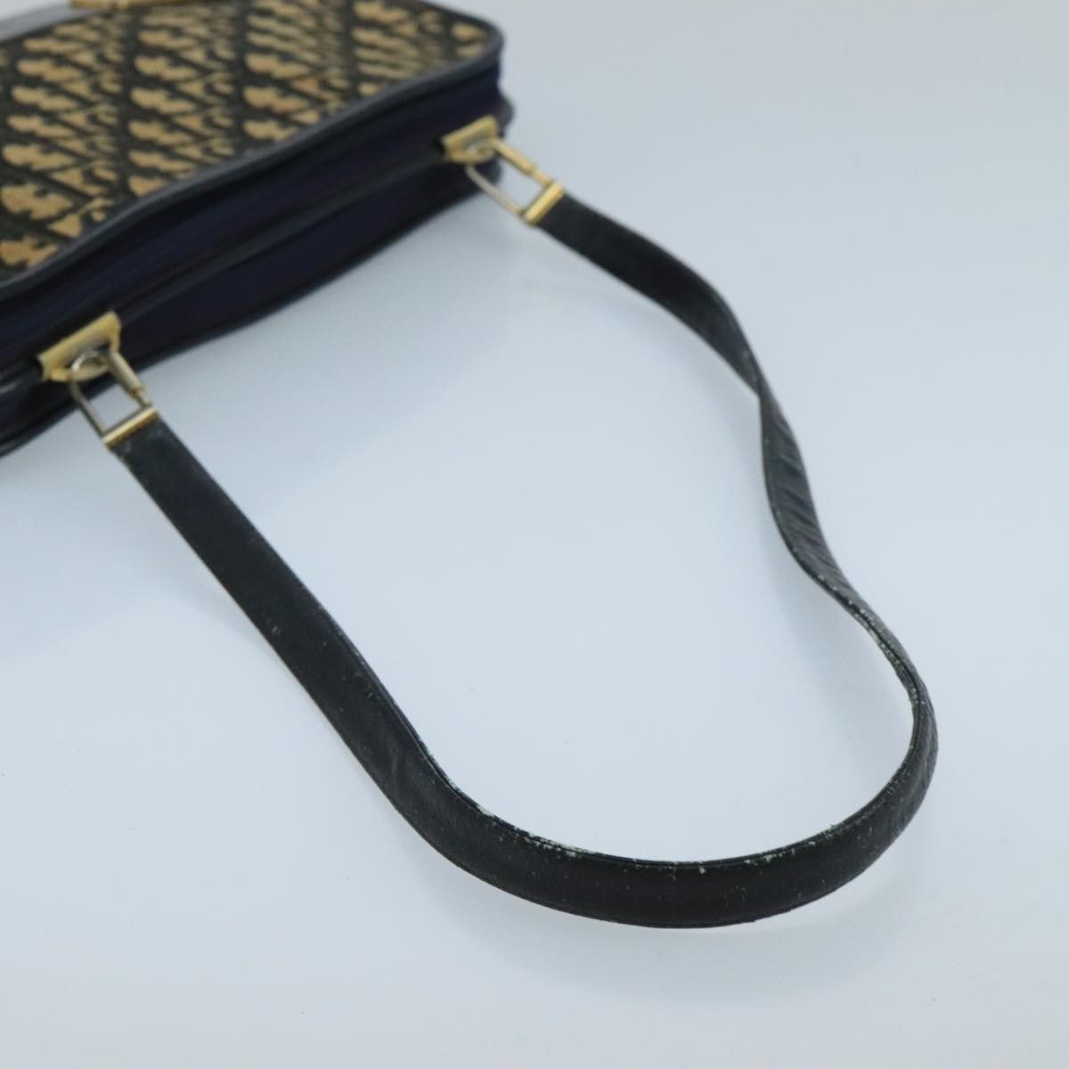 Dior Trotter Navy Canvas Shoulder Bag (Pre-Owned) Size ONE SIZE - 5 Thumbnail