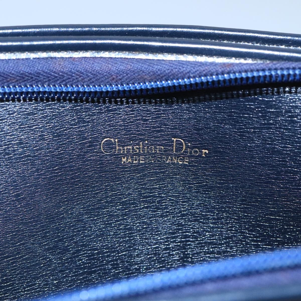 Dior Trotter Navy Canvas Shoulder Bag (Pre-Owned) Size ONE SIZE - 13 Thumbnail