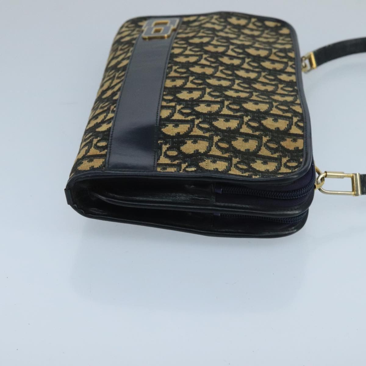 Dior Trotter Navy Canvas Shoulder Bag (Pre-Owned) Size ONE SIZE - 4 Thumbnail