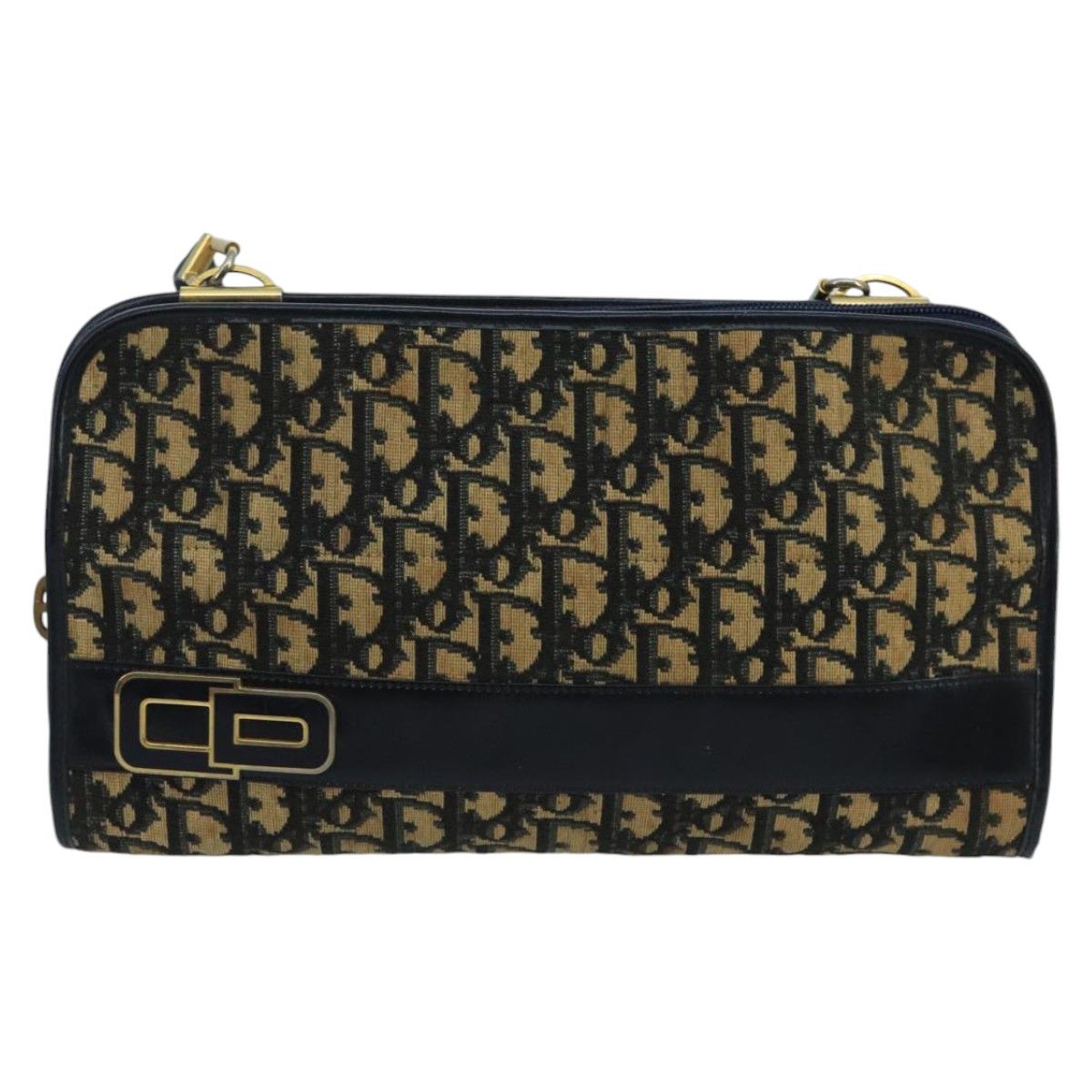 Dior Trotter Navy Canvas Shoulder Bag (Pre-Owned) Size ONE SIZE - 17 Thumbnail