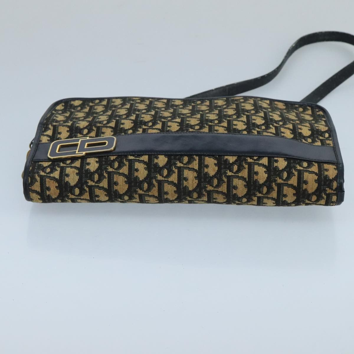 Dior Trotter Navy Canvas Shoulder Bag (Pre-Owned) Size ONE SIZE - 16 Thumbnail