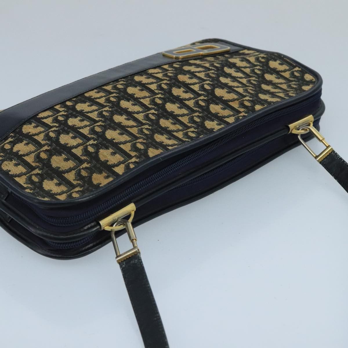 Dior Trotter Navy Canvas Shoulder Bag (Pre-Owned) Size ONE SIZE - 15 Thumbnail