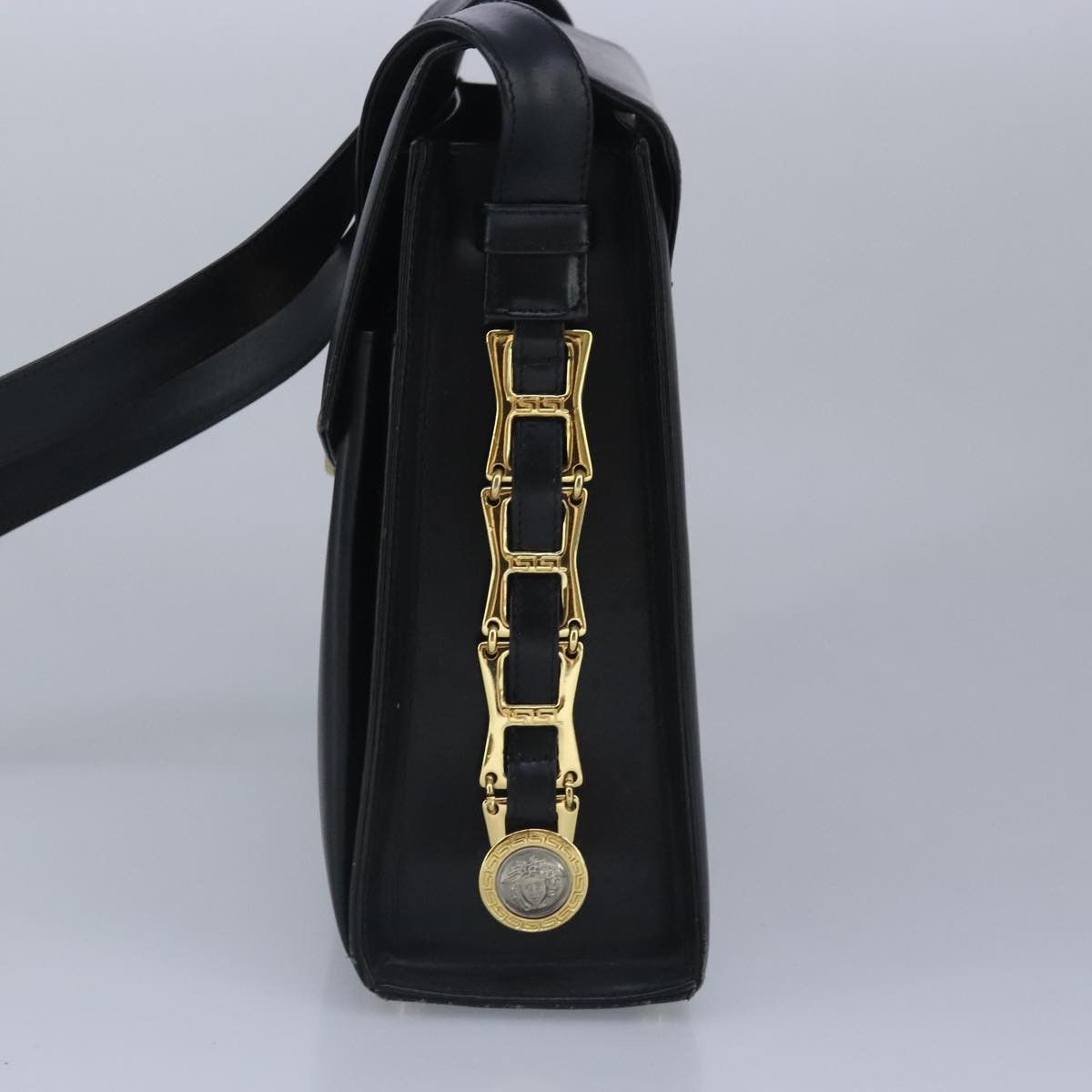 Versace Black Leather Shoulder Bag (Pre-Owned) Size ONE SIZE - 4 Thumbnail