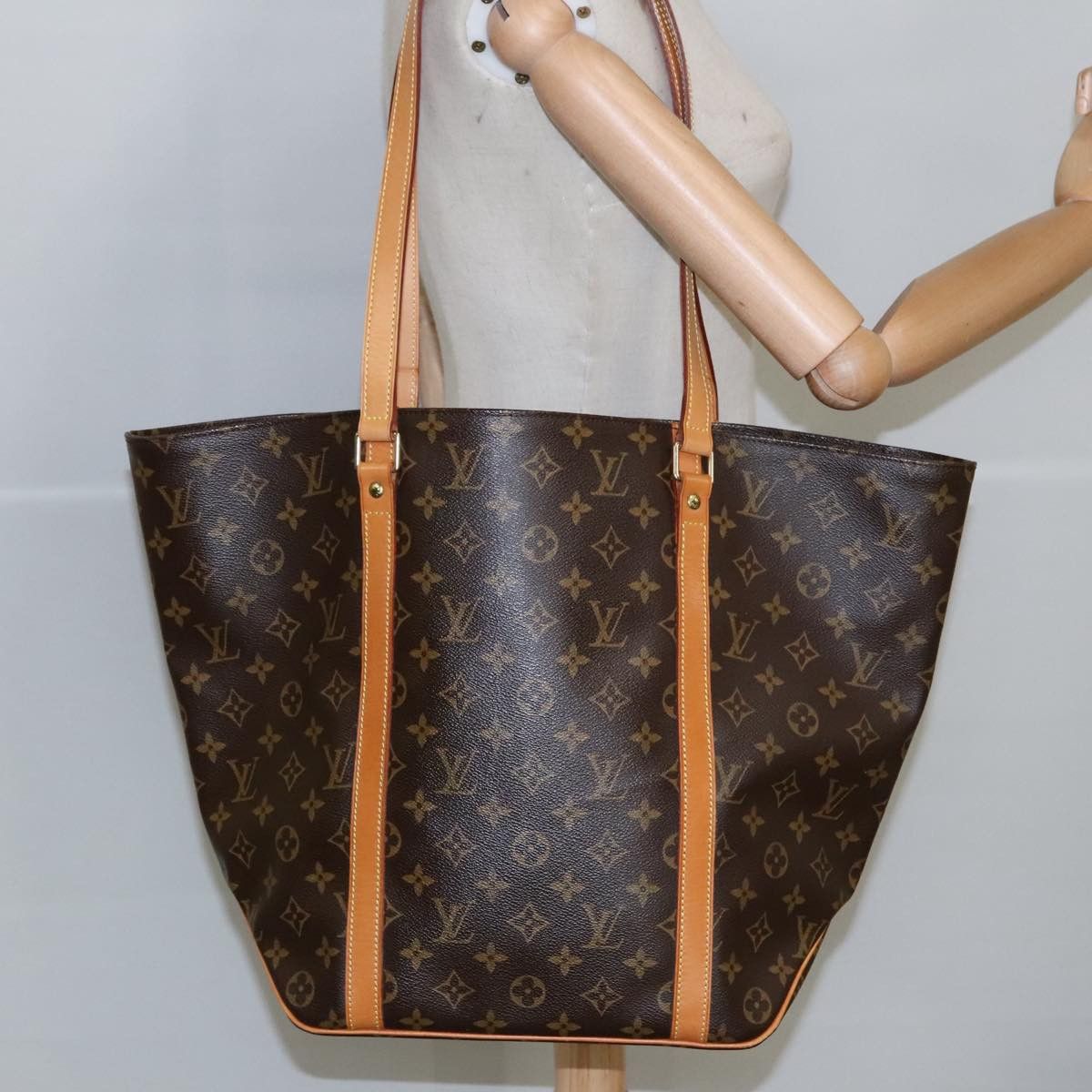 Louis Vuitton Shopping Brown Canvas Tote Bag (Pre-Owned) Size ONE SIZE - 15 Thumbnail
