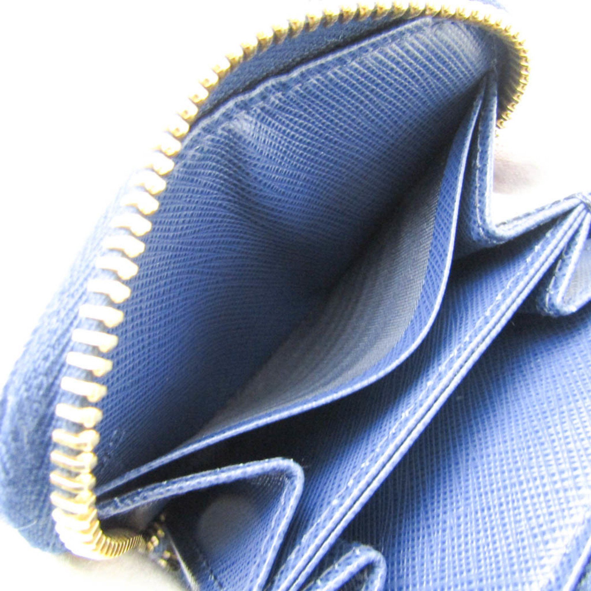 Prada Saffiano Blue Leather Wallet (Pre-Owned) Size ONE SIZE - 10 Thumbnail