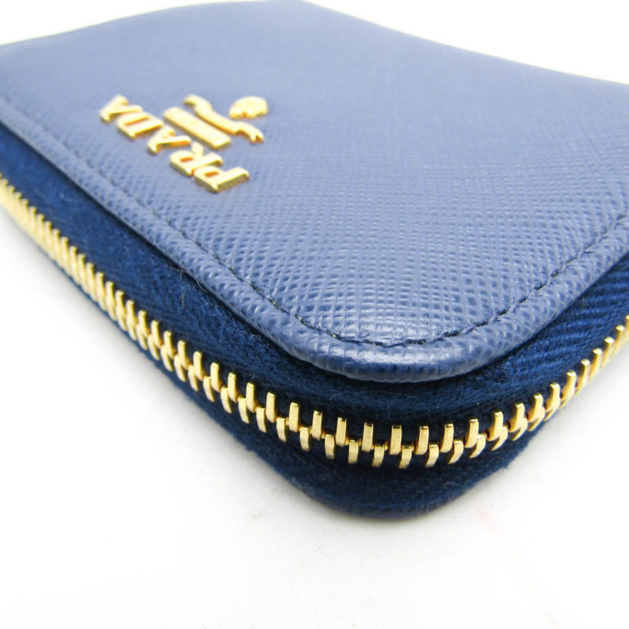 Prada Saffiano Blue Leather Wallet (Pre-Owned) Size ONE SIZE - 5 Thumbnail