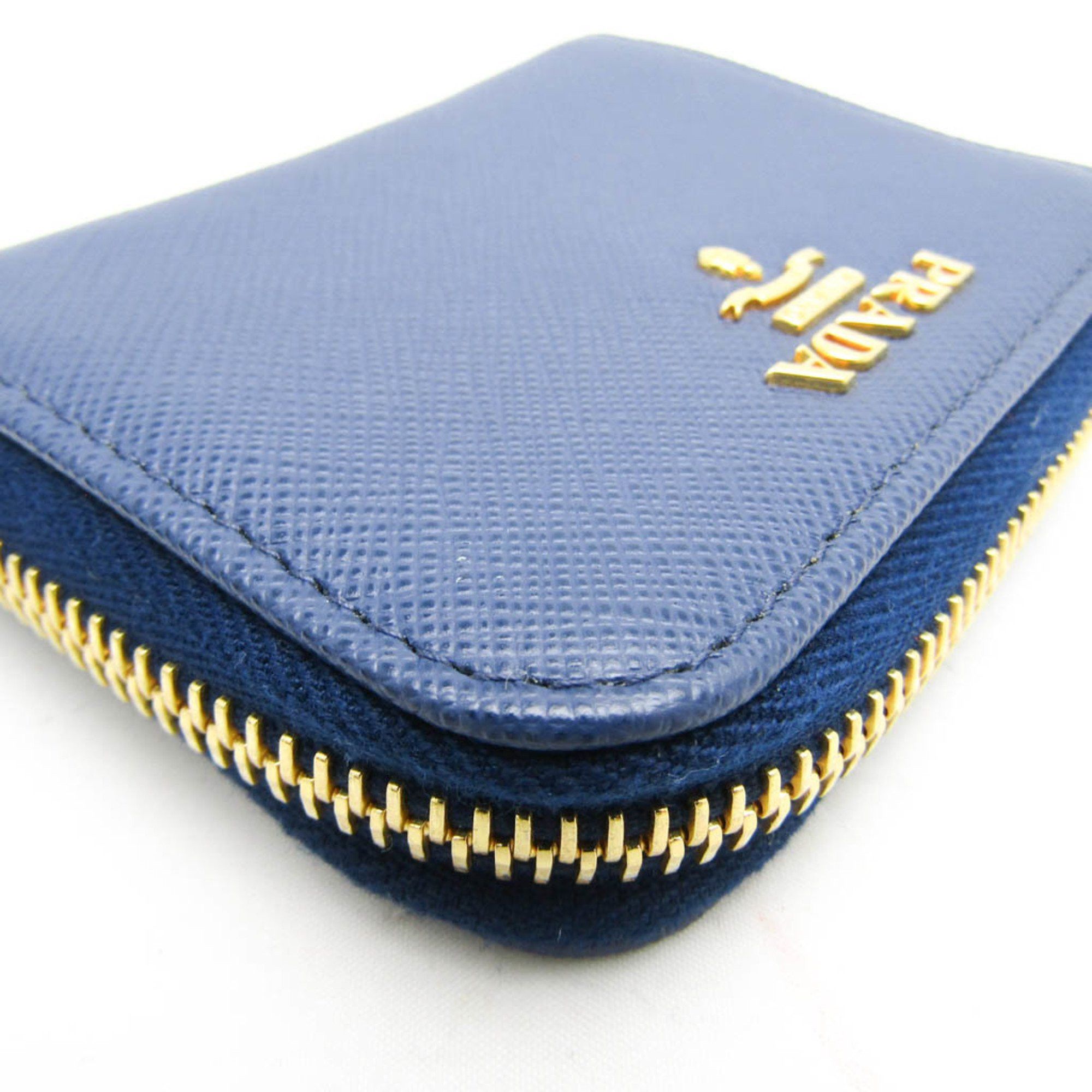 Prada Saffiano Blue Leather Wallet (Pre-Owned) Size ONE SIZE - 6 Thumbnail