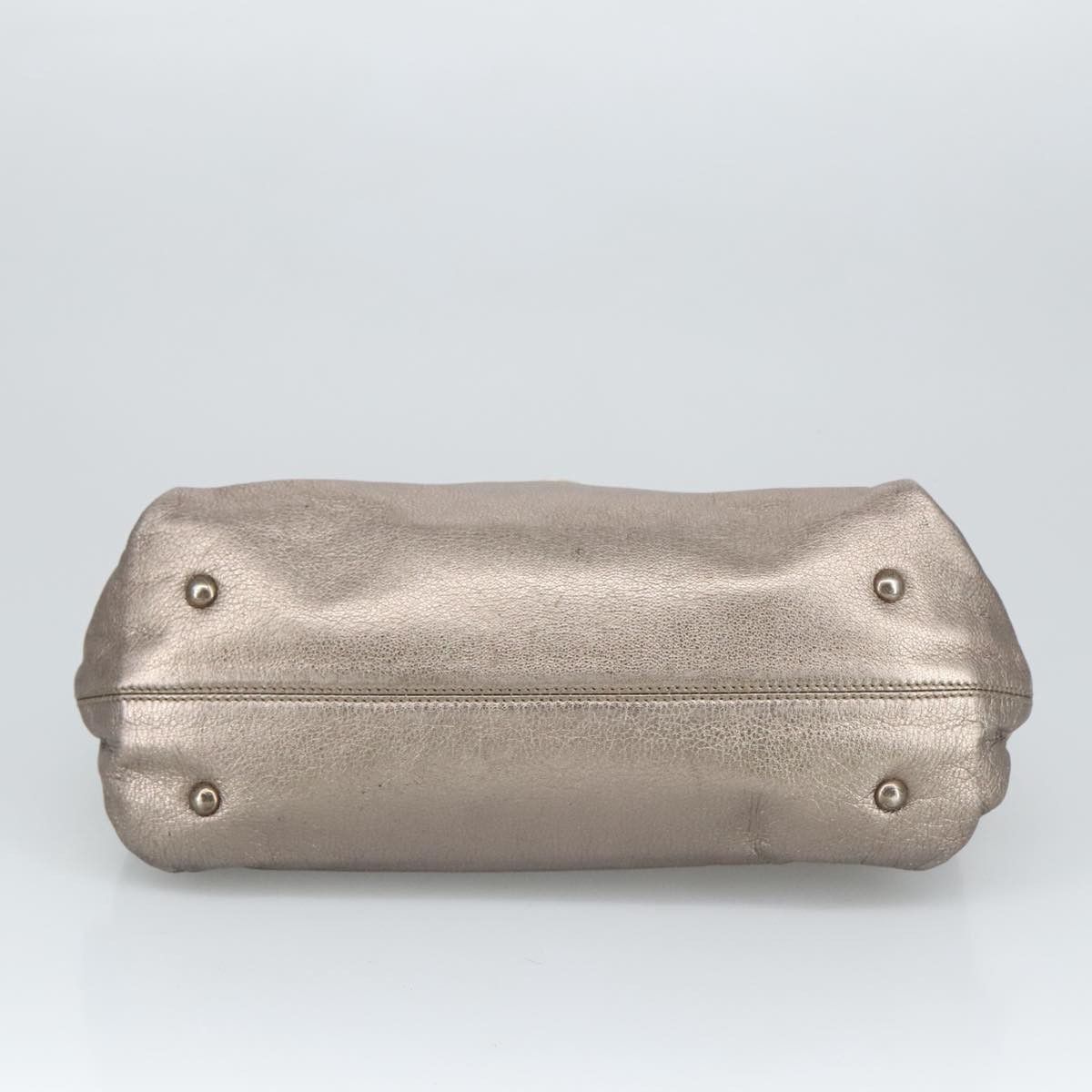 Salvatore Ferragamo Gancini Silver Leather Handbag (Pre-Owned) Size ONE SIZE - 19 Thumbnail