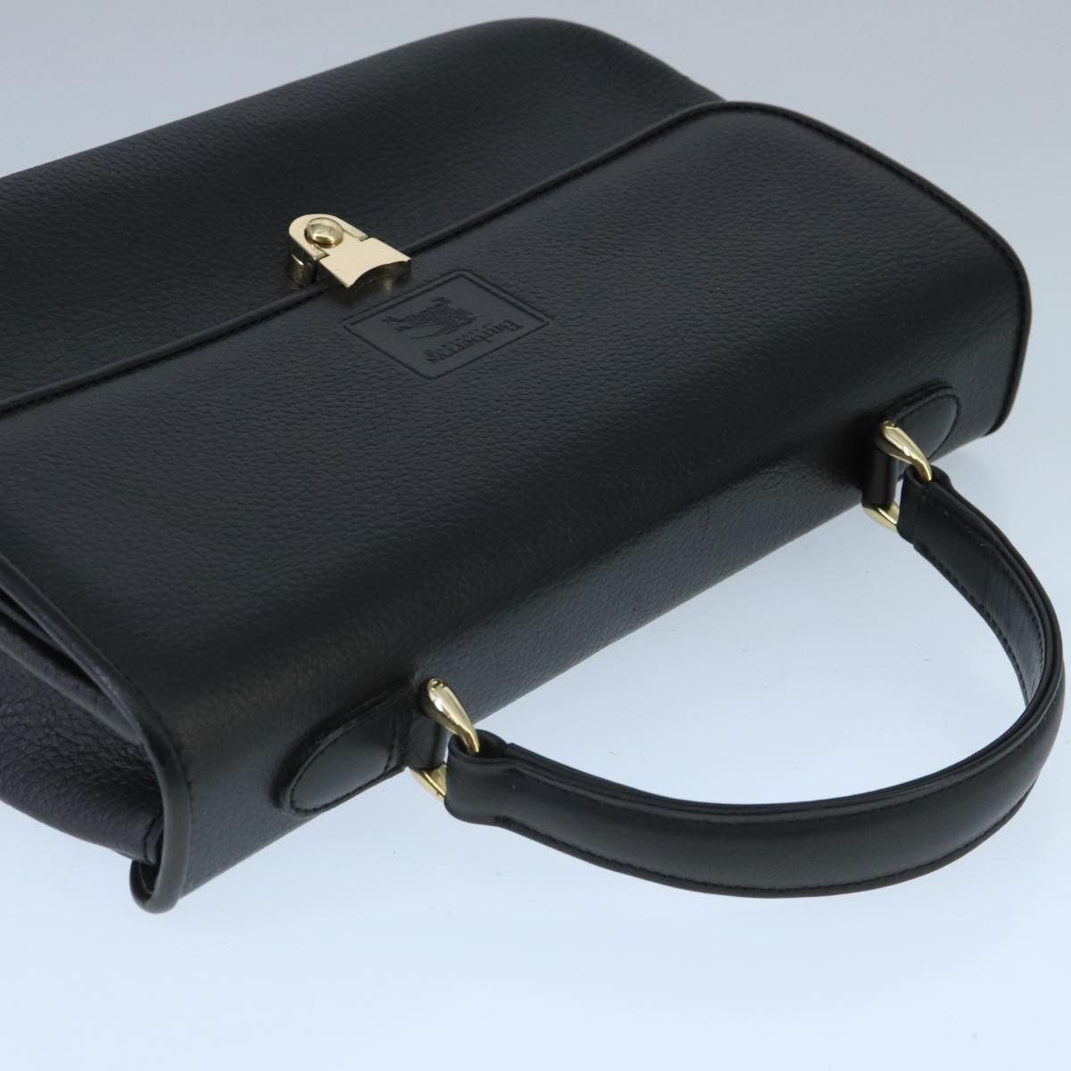 Burberry Black Leather Handbag (Pre-Owned) Size ONE SIZE - 12 Thumbnail