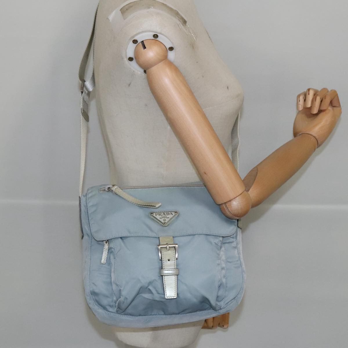 Prada Re-Nylon Blue Synthetic Shoulder Bag (Pre-Owned) Size ONE SIZE - 15 Thumbnail