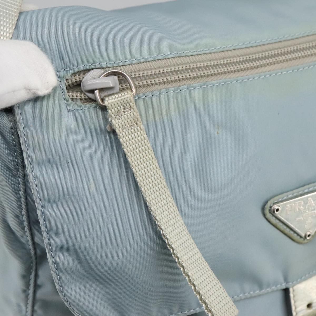 Prada Re-Nylon Blue Synthetic Shoulder Bag (Pre-Owned) Size ONE SIZE - 11 Thumbnail