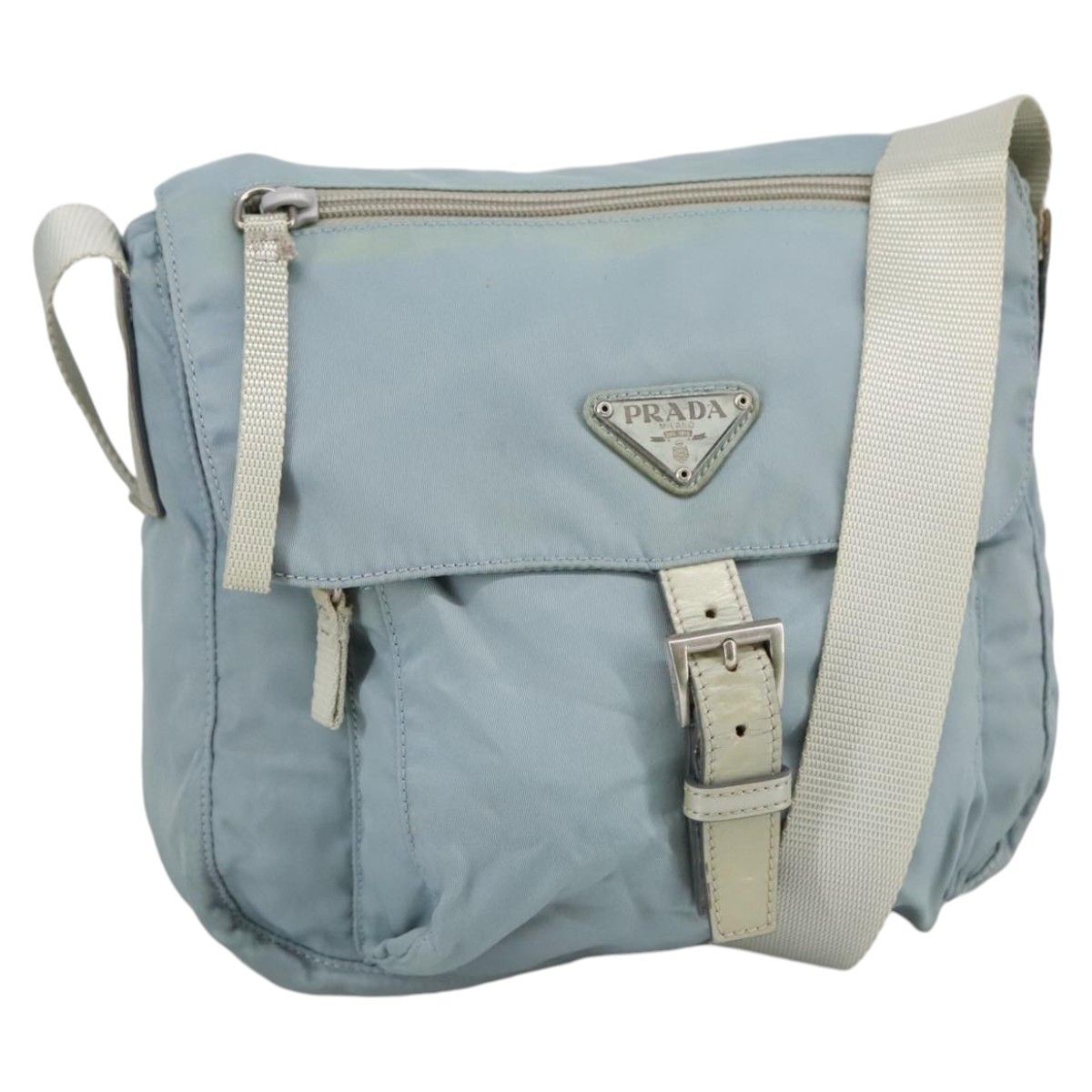 Prada Re-Nylon Blue Synthetic Shoulder Bag (Pre-Owned) Size ONE SIZE - 16 Thumbnail