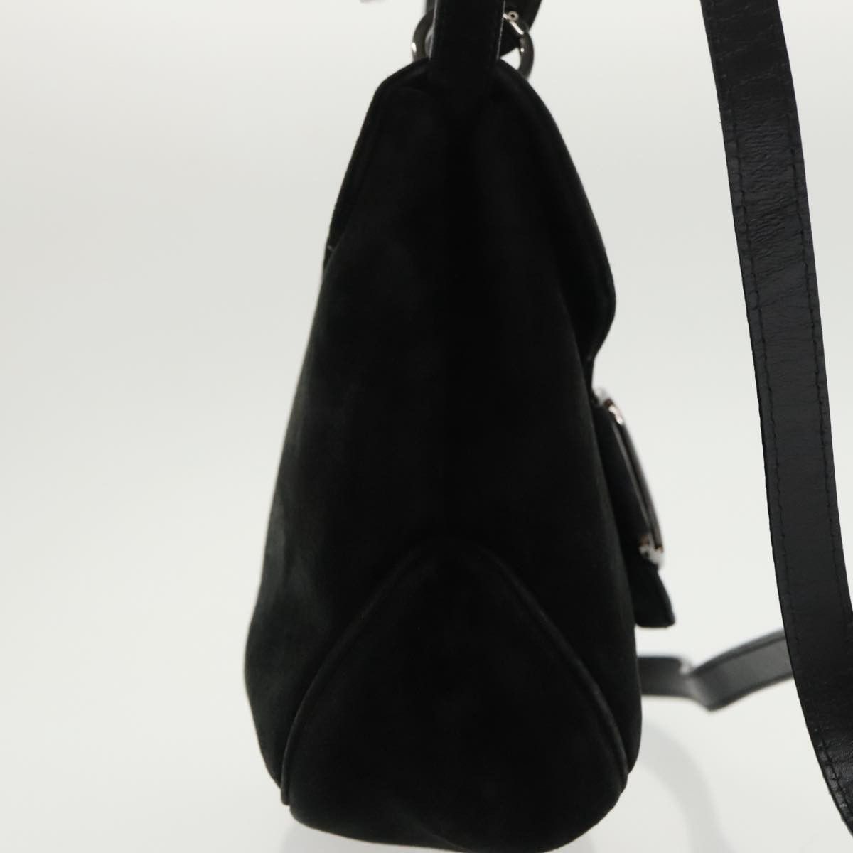 Salvatore Ferragamo Vara Black Suede Handbag (Pre-Owned) Size ONE SIZE - 4 Thumbnail