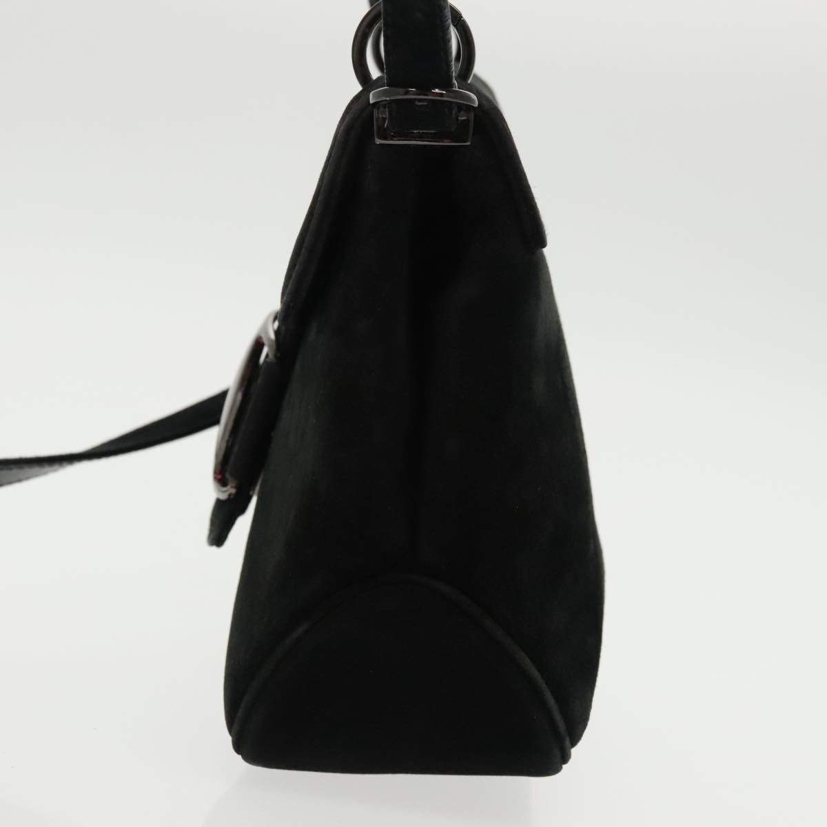 Salvatore Ferragamo Vara Black Suede Handbag (Pre-Owned) Size ONE SIZE - 3 Thumbnail
