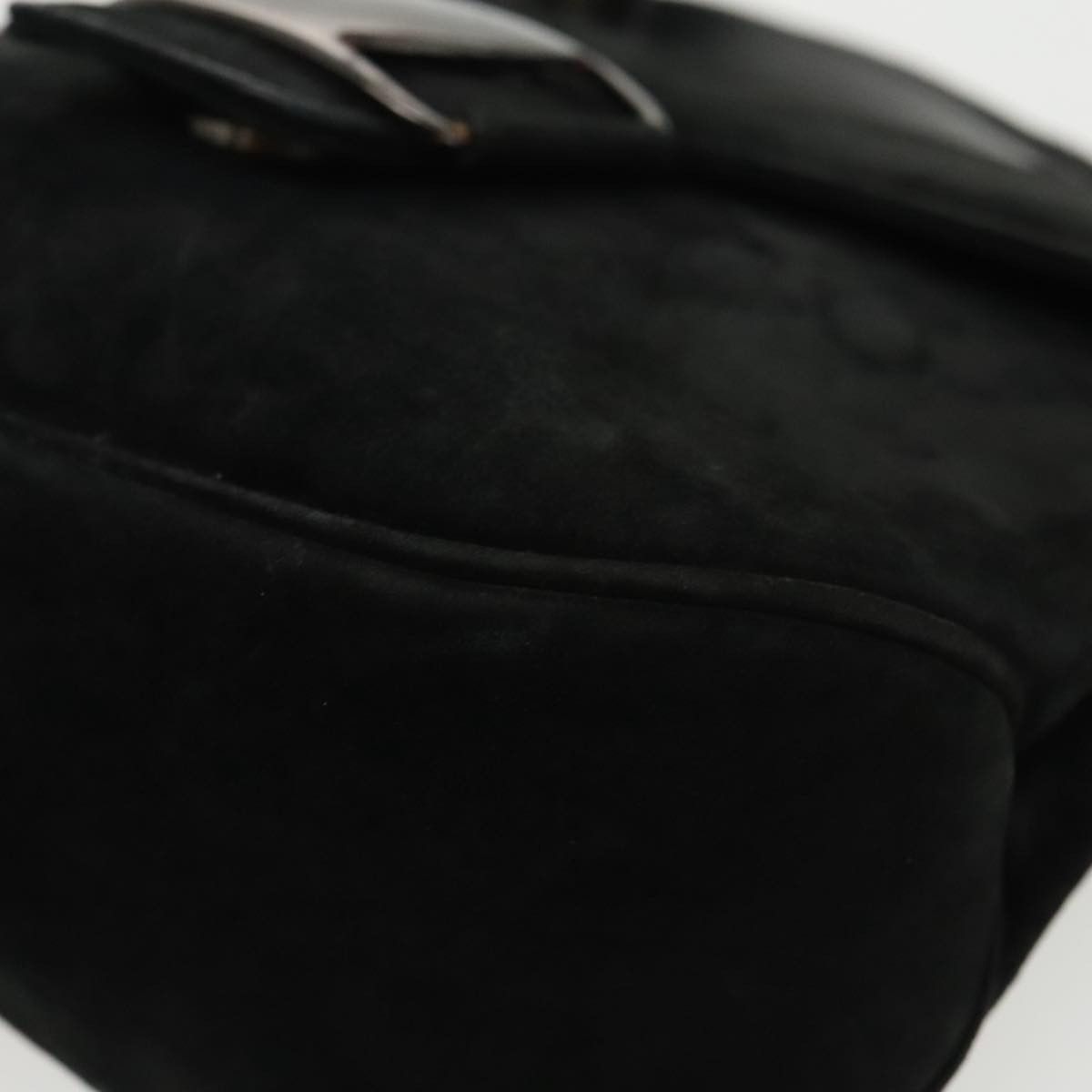 Salvatore Ferragamo Vara Black Suede Handbag (Pre-Owned) Size ONE SIZE - 8 Thumbnail
