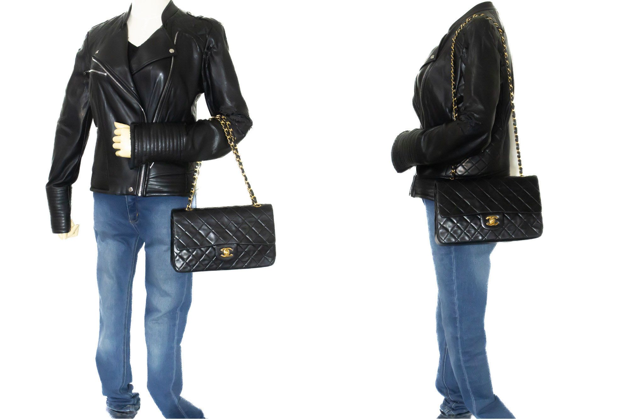 Chanel Black Leather Shoulder Bag (Pre-Owned) Size ONE SIZE - 11 Thumbnail