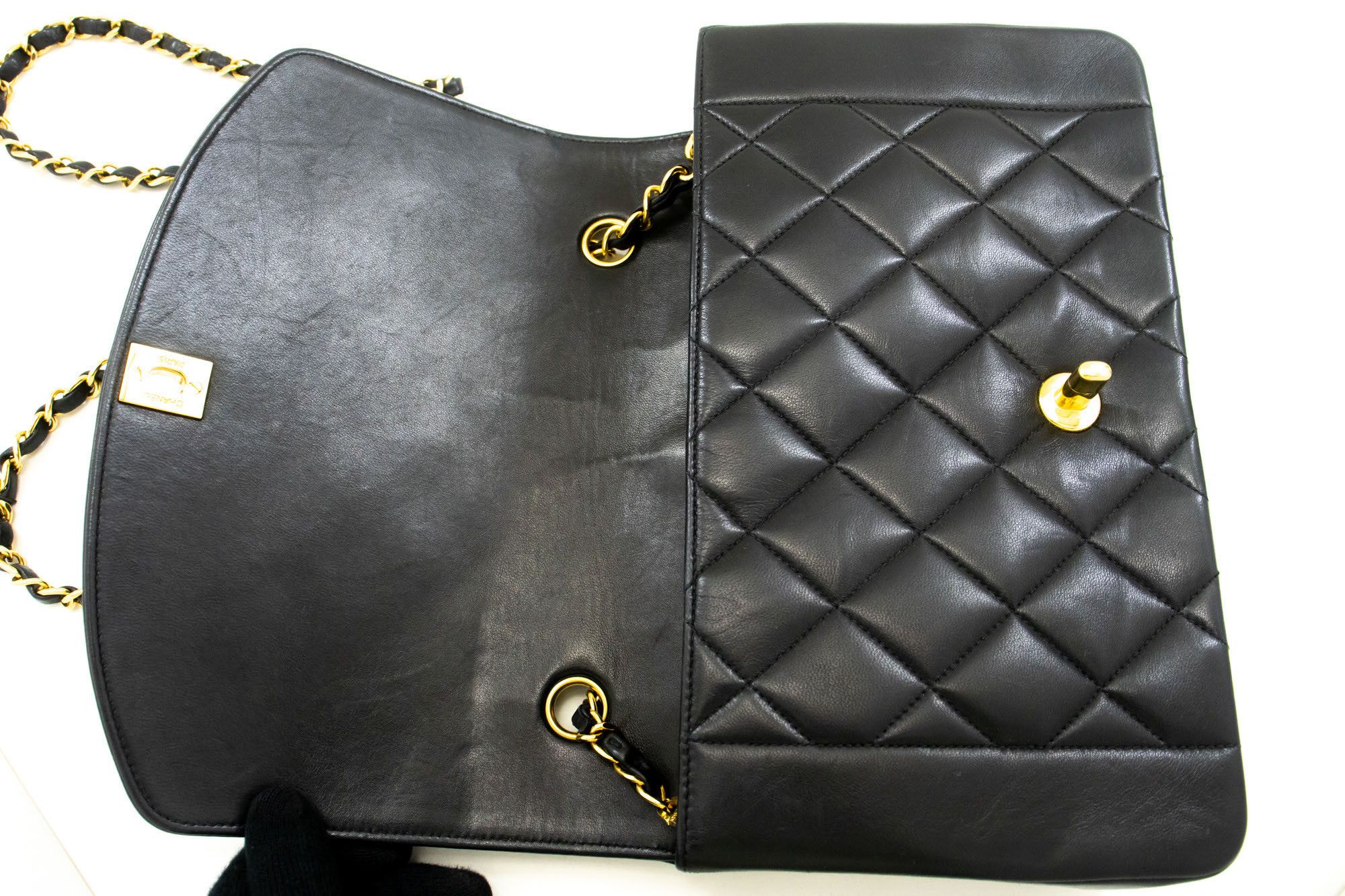 Chanel Diana Black Leather Shoulder Bag (Pre-Owned) Size ONE SIZE - 12 Thumbnail