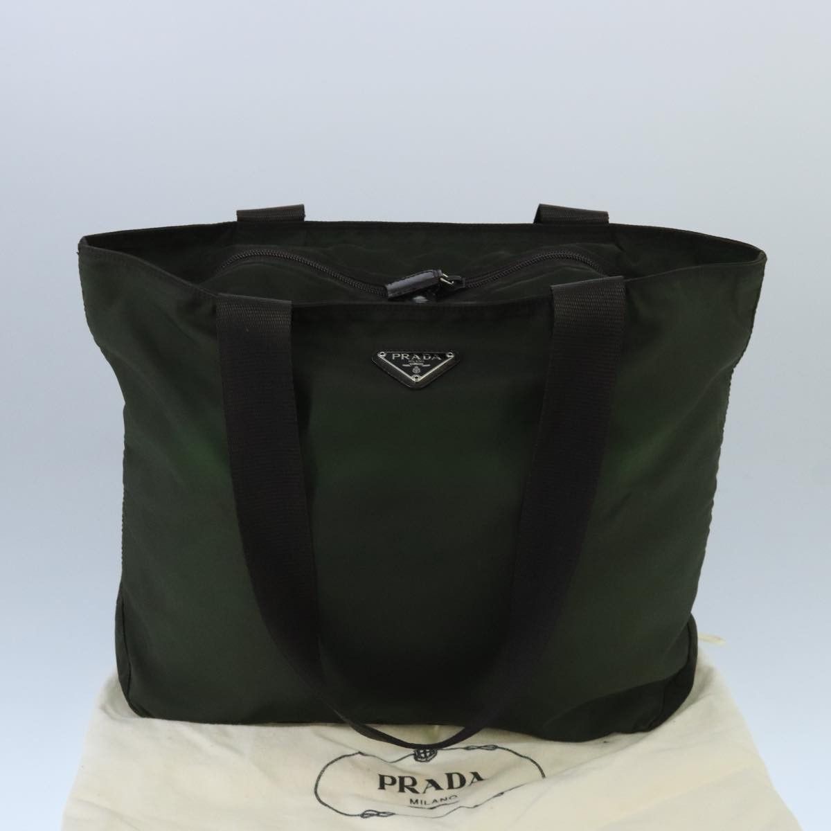 Prada Re-Nylon Khaki Synthetic Tote Bag (Pre-Owned) Size ONE SIZE - 16 Thumbnail