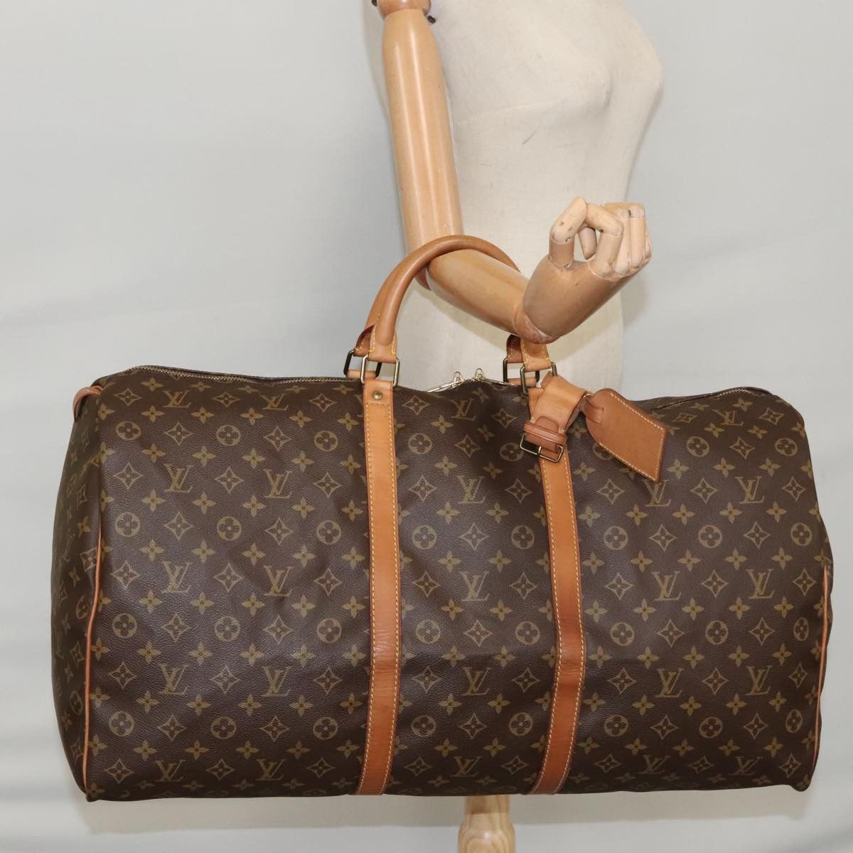 Louis Vuitton Keepall 60 Brown Canvas Travel Bag (Pre-Owned) Size ONE SIZE - 15 Thumbnail