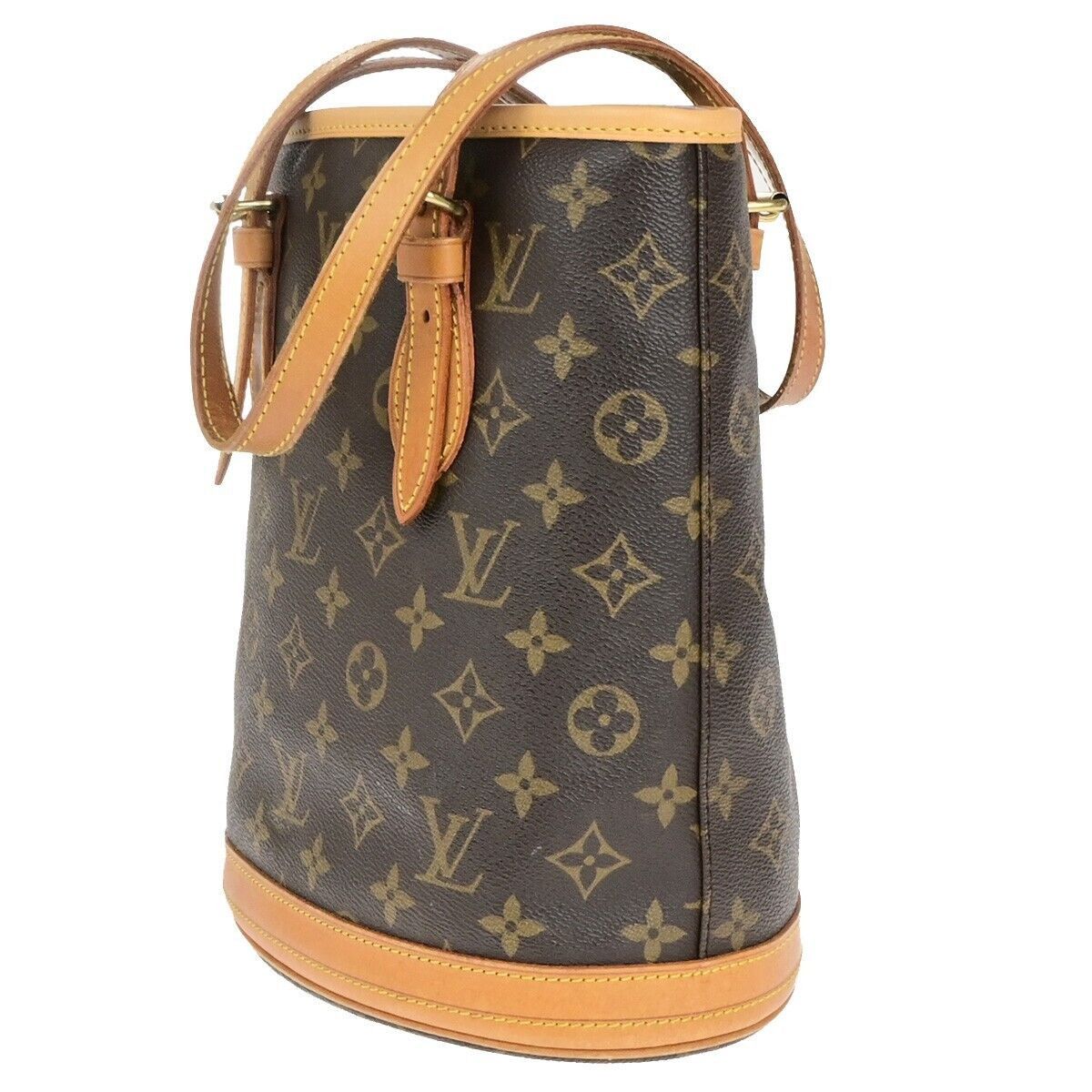 Louis Vuitton Bucket Pm Brown Canvas Shoulder Bag (Pre-Owned) Size ONE SIZE - 3 Thumbnail