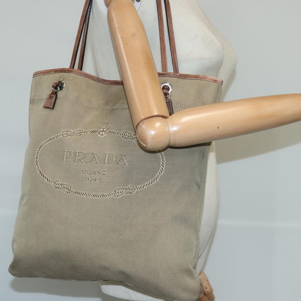Prada Beige Canvas Tote Bag (Pre-Owned) Size ONE SIZE - 16 Thumbnail