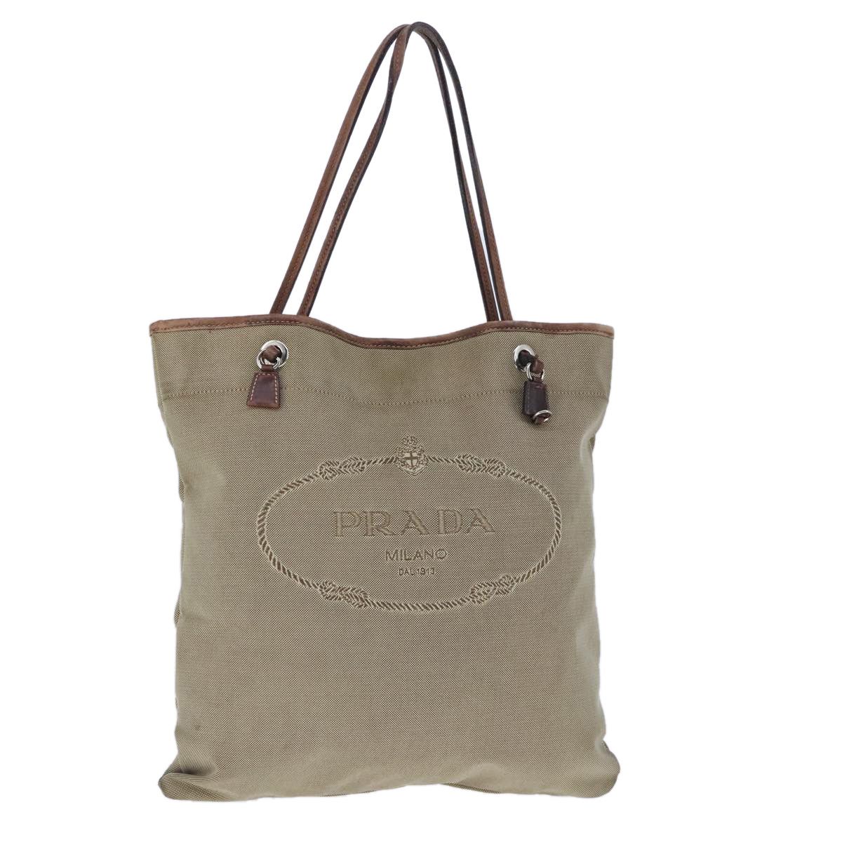 Prada Beige Canvas Tote Bag (Pre-Owned) Size ONE SIZE - 17 Thumbnail