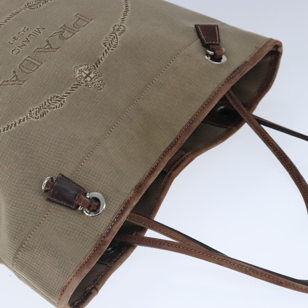 Prada Beige Canvas Tote Bag (Pre-Owned) Size ONE SIZE - 18 Thumbnail