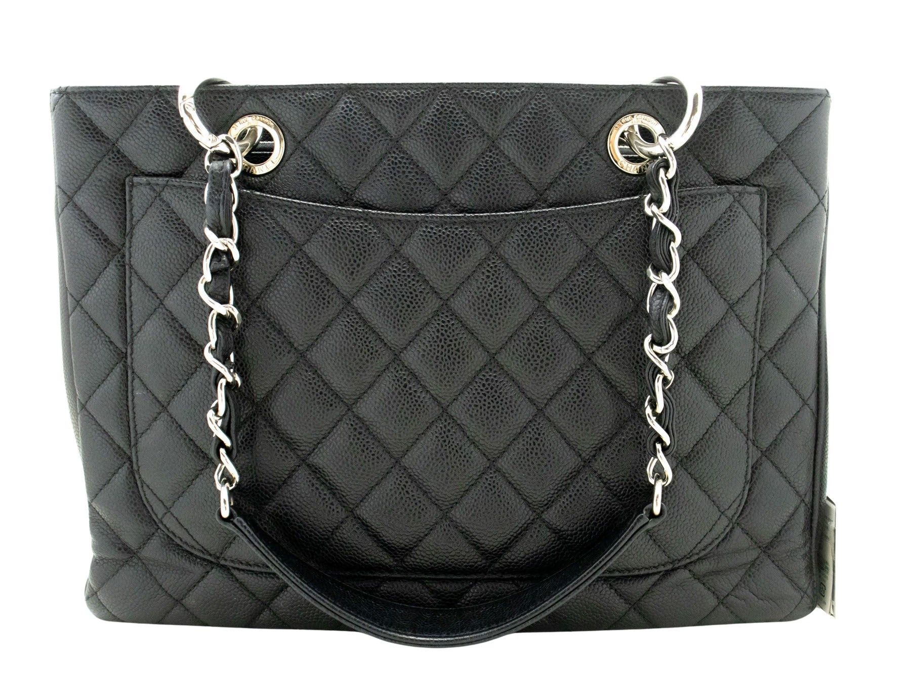 Chanel Grand Shopping Black Leather Shoulder Bag (Pre-Owned) Size ONE SIZE - 2 Thumbnail
