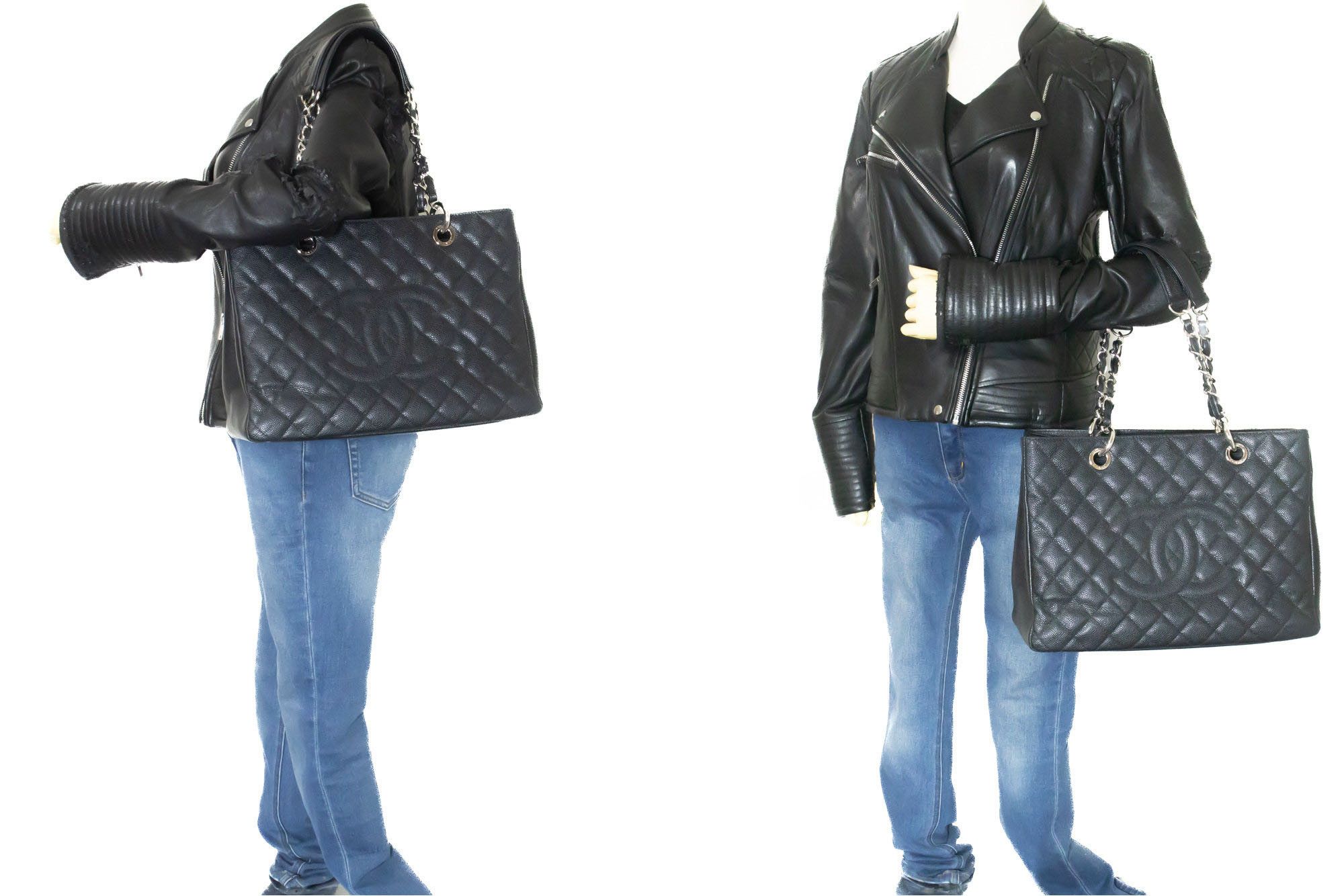 Chanel Grand Shopping Black Leather Shoulder Bag (Pre-Owned) Size ONE SIZE - 11 Thumbnail