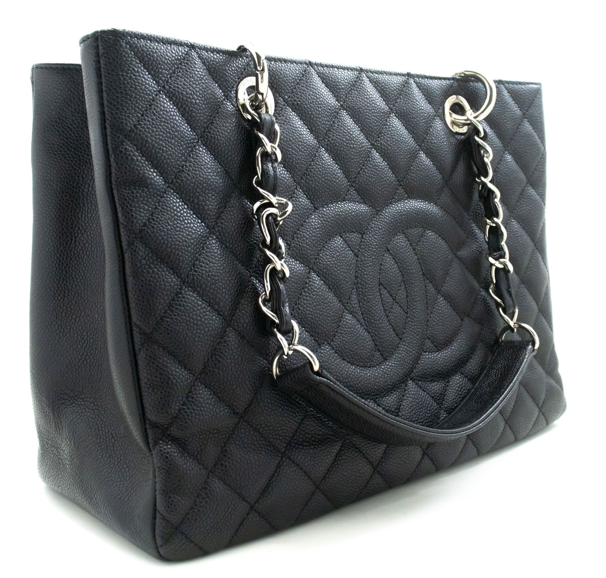 Chanel Grand Shopping Black Leather Shoulder Bag (Pre-Owned) Size ONE SIZE - 3 Thumbnail