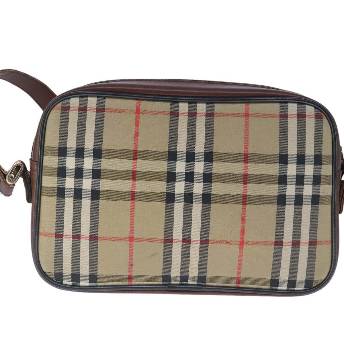 Burberry Nova Check Beige Canvas Shoulder Bag (Pre-Owned) Size ONE SIZE - 2 Thumbnail