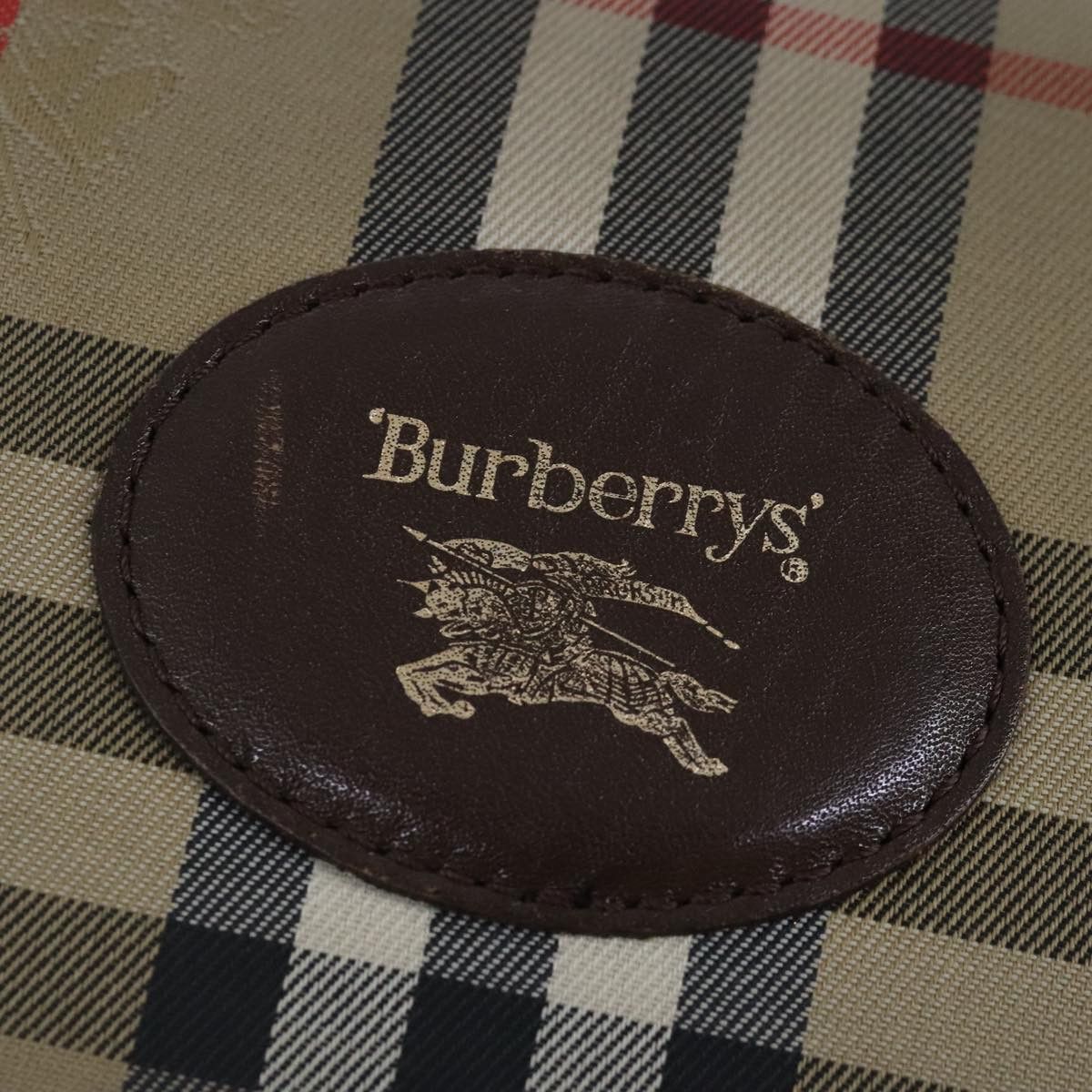 Burberry Nova Check Beige Canvas Shoulder Bag (Pre-Owned) Size ONE SIZE - 13 Thumbnail