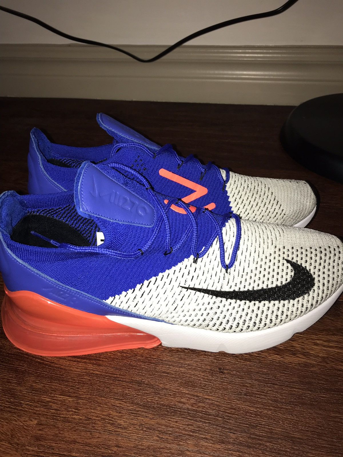 Nike Air Max 270 Flyknit Racer Blue Total Crimson