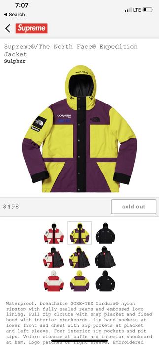 Supreme Supreme/The North Face Sulfur Expedition Jacket Medium M