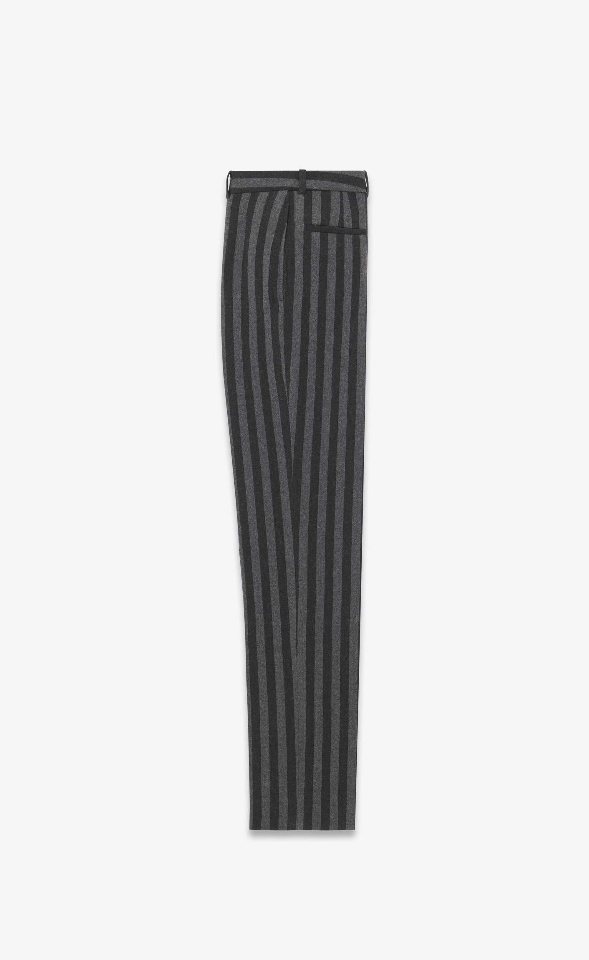 Saint Laurent Paris High-waisted pants in stripped wool Size US 28 / EU 44 - 3 Thumbnail