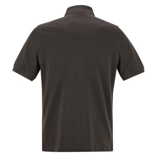 Brunello Cucinelli BRUNELLO CUCINELLI Men Polo Shirts ME8548788 BROWN Size US XL / EU 56 / 4 - 2 Thumbnail
