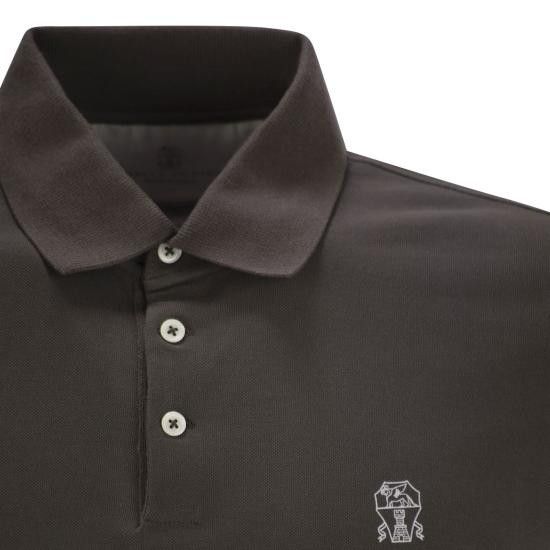 Brunello Cucinelli BRUNELLO CUCINELLI Men Polo Shirts ME8548788 BROWN Size US XL / EU 56 / 4 - 4 Thumbnail