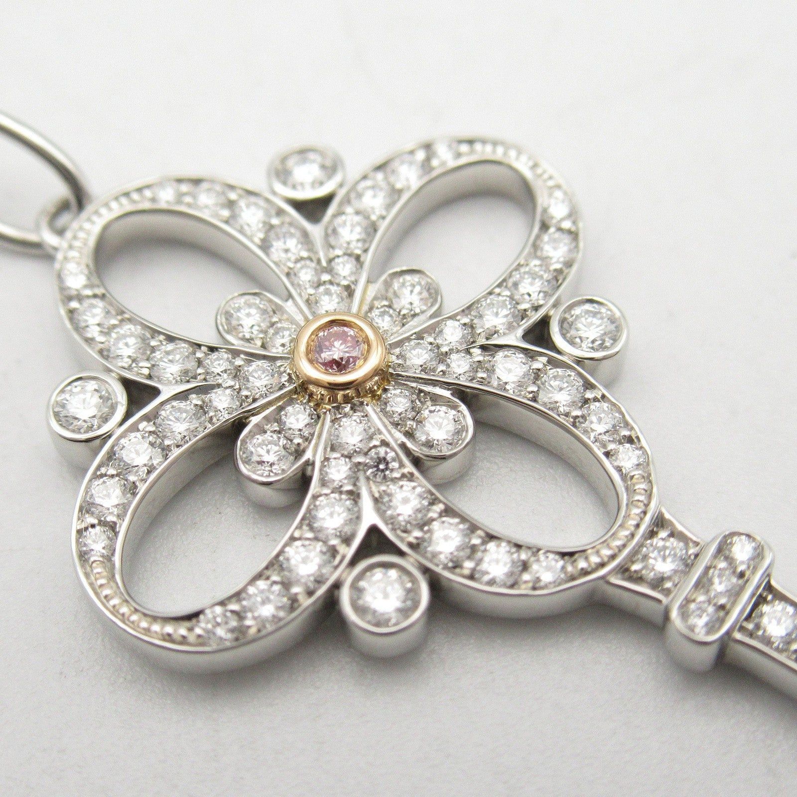 Tiffany & Co. Tiffany Co Diamond Victoria Quay Pink Necklace Pt950 Platinum K18Wg (White Gold) Clear Size ONE SIZE - 4 Thumbnail