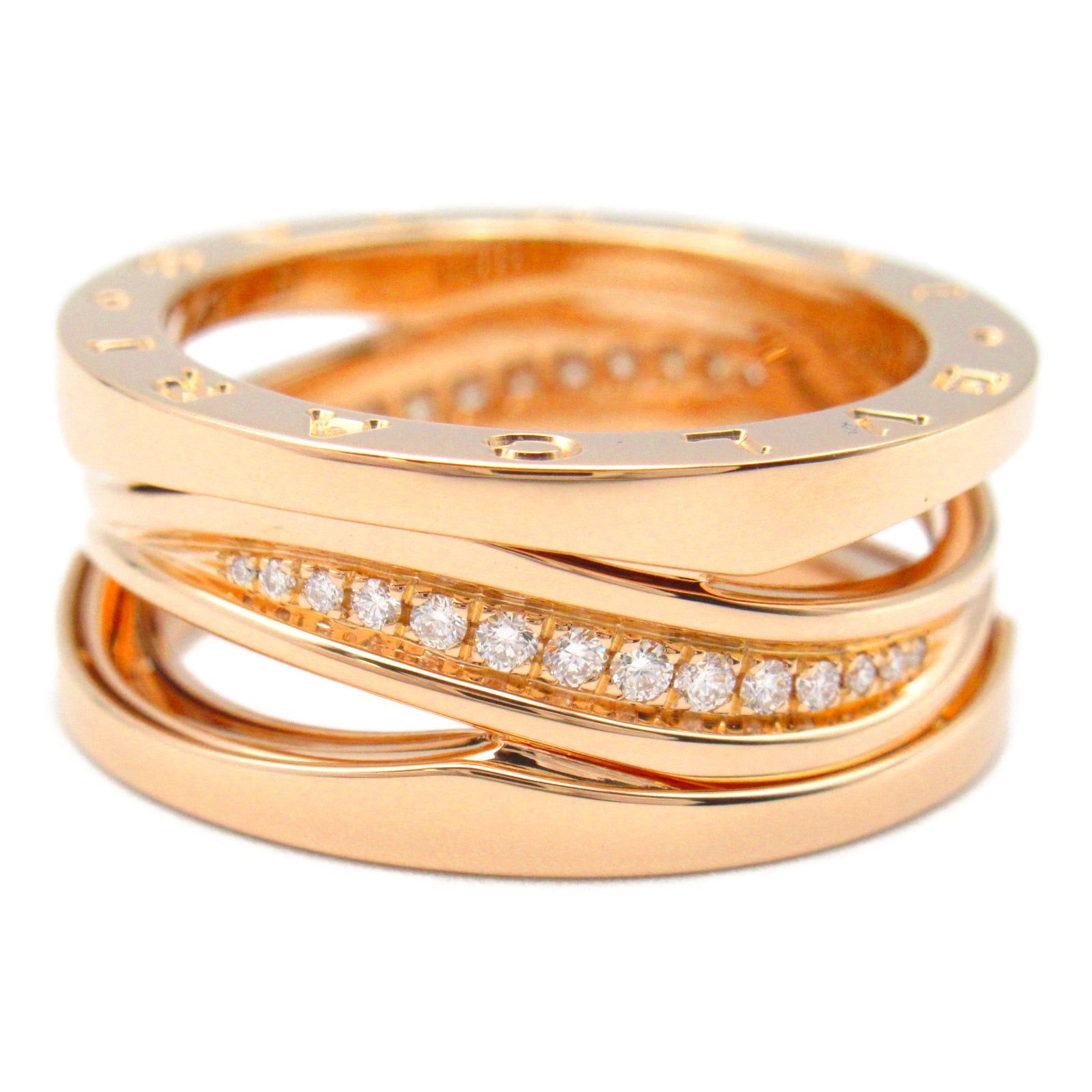 Bvlgari Bvlgari Design Legend Ring K18Pg (Pink Gold) Diamond Clear Size ONE SIZE - 2 Thumbnail