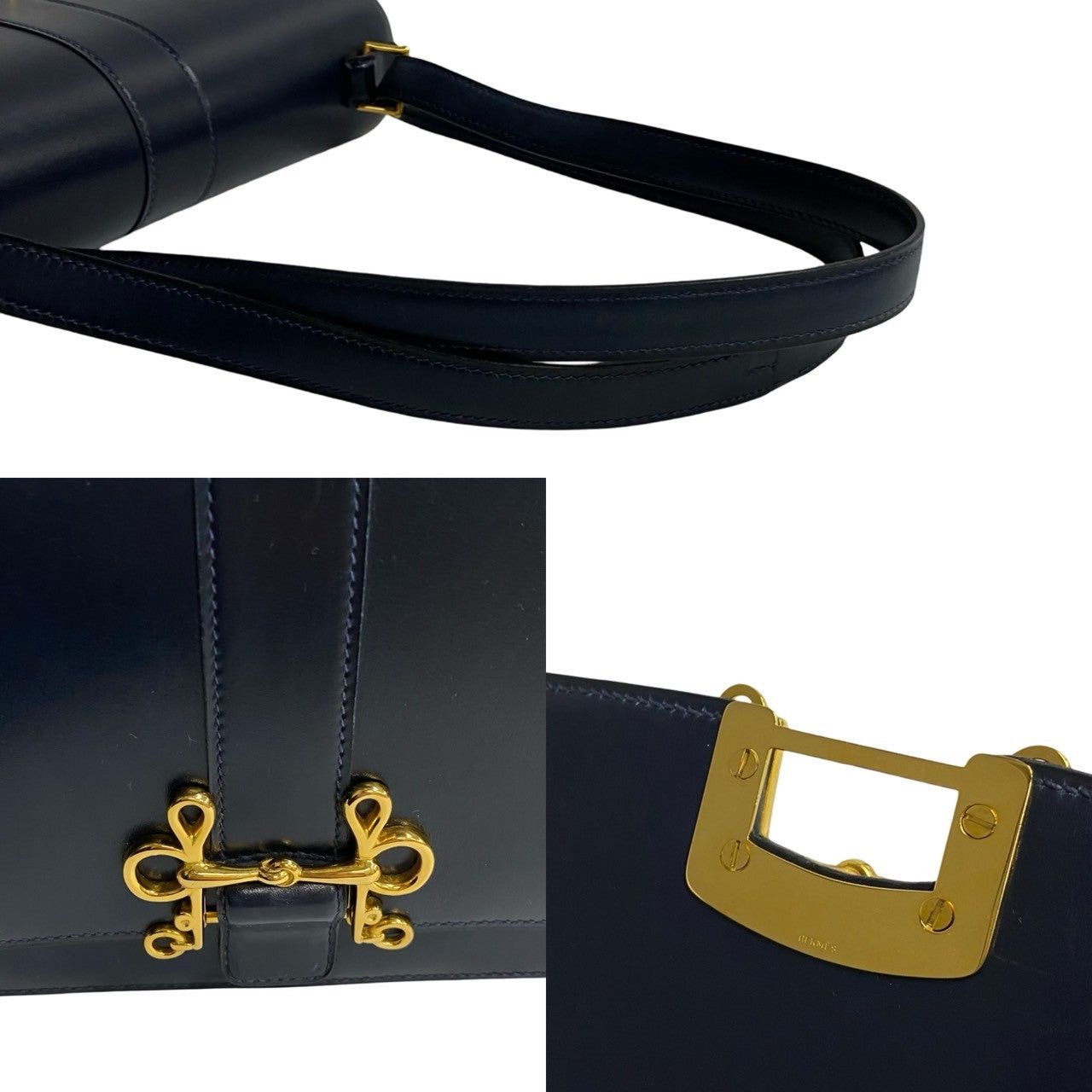 Hermes Hermes Shoulder Bag Blue Leather Size ONE SIZE - 6 Thumbnail