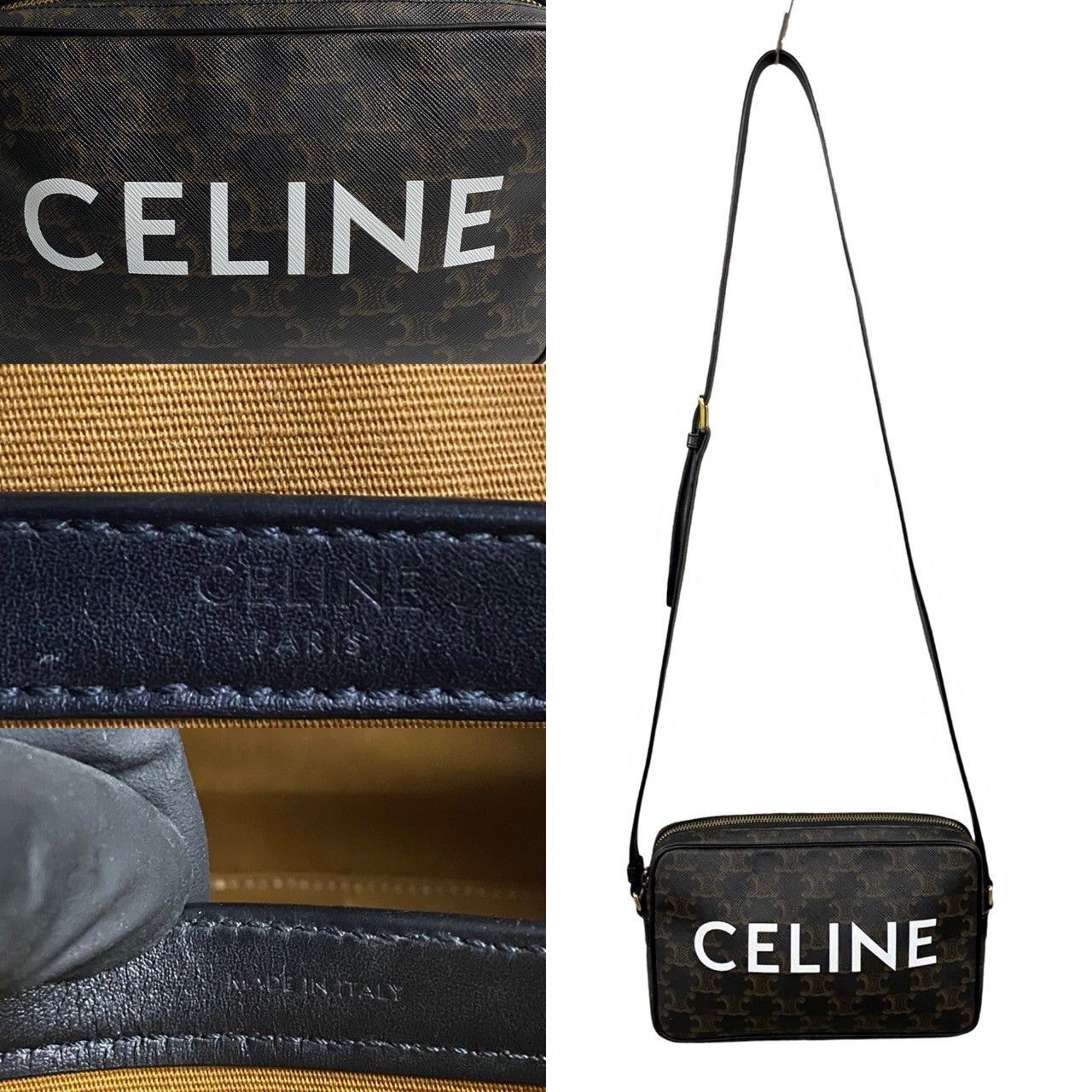 Celine Celine Shoulder Bag Black Leather Size ONE SIZE - 3 Thumbnail