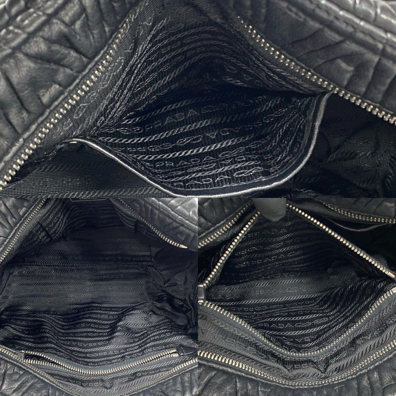 Prada Prada Shoulder Bag Black Leather Size ONE SIZE - 8 Thumbnail