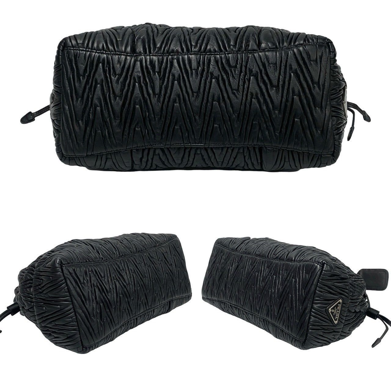 Prada Prada Shoulder Bag Black Leather Size ONE SIZE - 6 Thumbnail