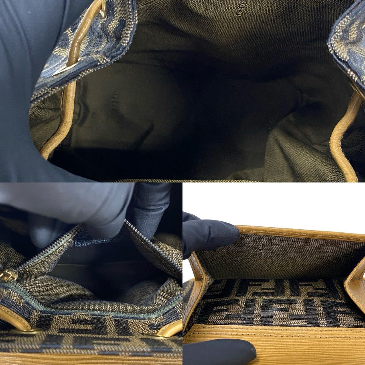 Fendi Fendi Backpack Brown Cotton Size ONE SIZE - 9 Thumbnail