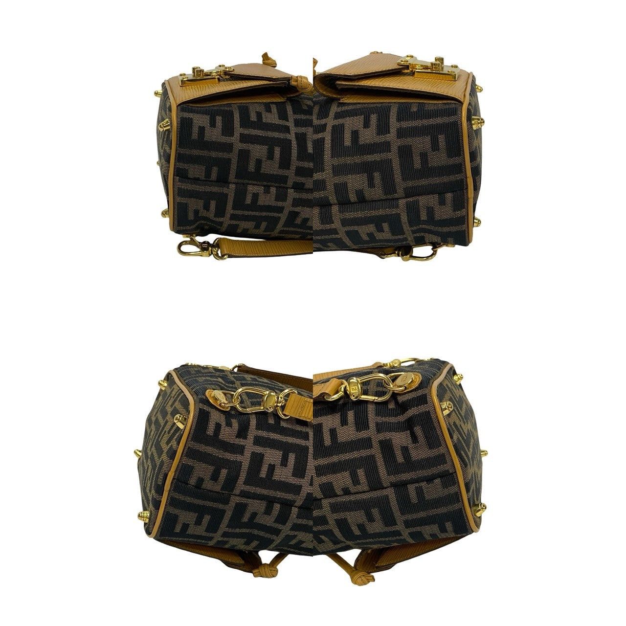 Fendi Fendi Backpack Brown Cotton Size ONE SIZE - 7 Thumbnail