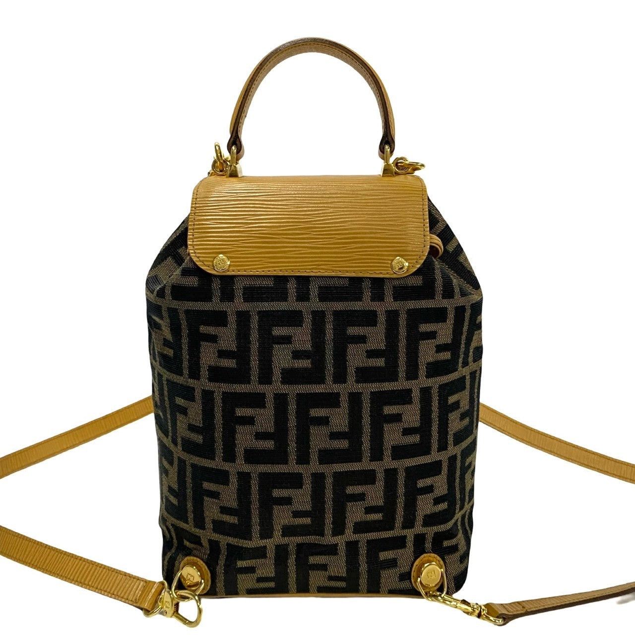 Fendi Fendi Backpack Brown Cotton Size ONE SIZE - 4 Thumbnail
