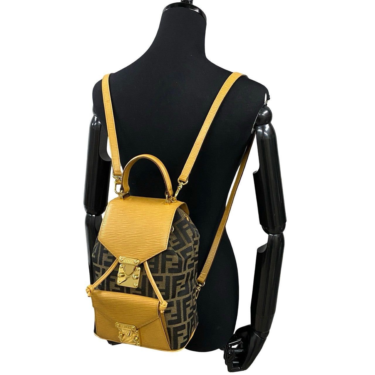 Fendi Fendi Backpack Brown Cotton Size ONE SIZE - 2 Thumbnail