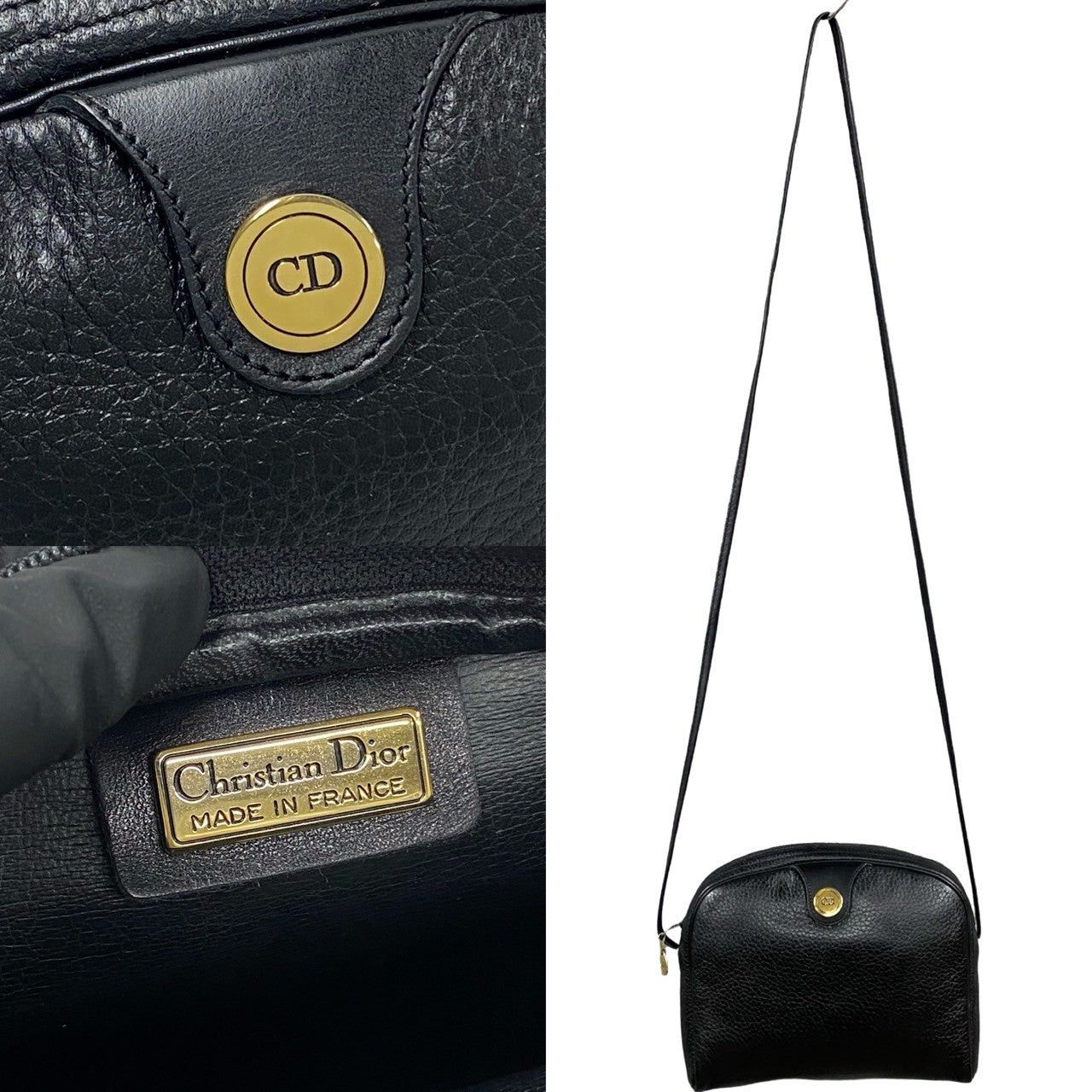 Dior Dior Shoulder Bag Black Leather Size ONE SIZE - 2 Thumbnail