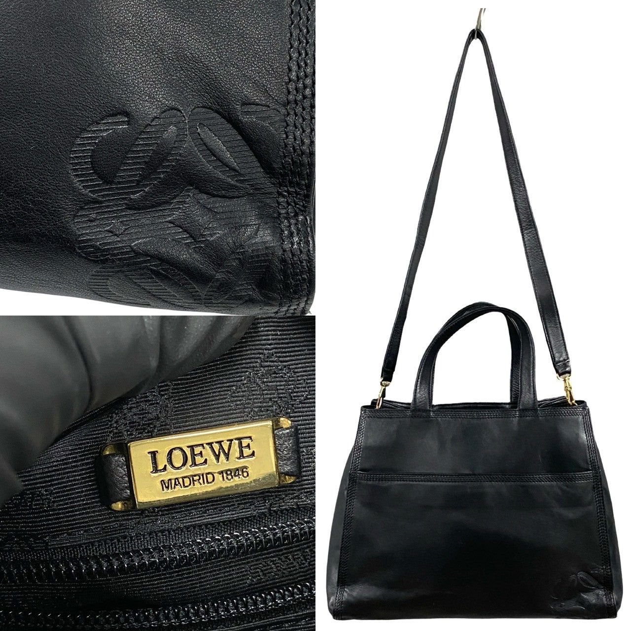 Loewe Loewe Shoulder Bag Black Leather Size ONE SIZE - 3 Thumbnail
