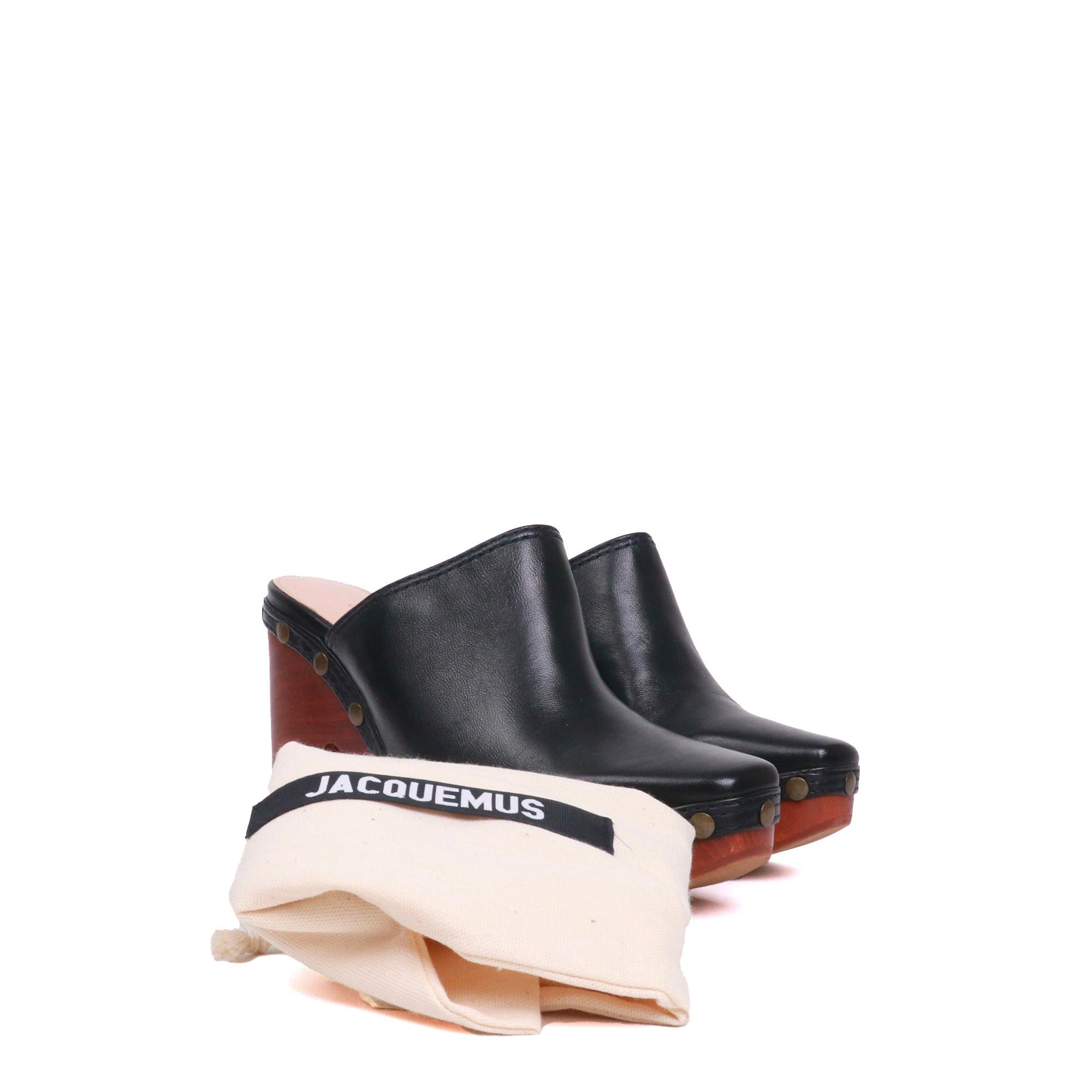Jacquemus JACQUEMUS - Jacquemus clogs in black leather (T37) Size US 6 / IT 36 - 7 Thumbnail